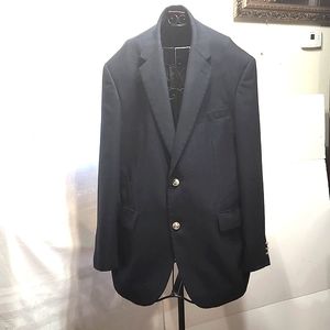 STAFFORD ESSENTIAL  BLUE MEN’S 2 GOLD BUTTONS BLUE BLAZERS SPORTS COAT SZ 42 R